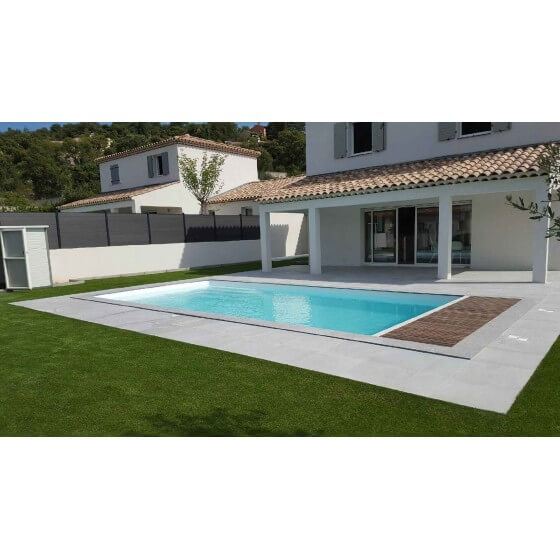 Caillebotis POOL SUCCESS-derrière-poutre-IPE-Strié