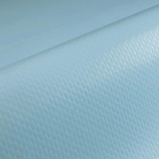 Pvc armé ALKORPLAN 2000 Verni Uni couleur bleu clair