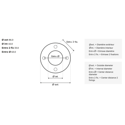 Kit BRIDE FILETÉE + JOINTS + VIS Pour Buse de Refoulement liner OWM