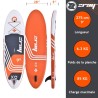 Stand up paddles gonflables ZRAY X RIDER avec pompe
