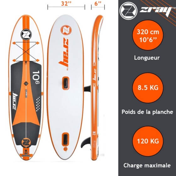 photo de la planche Windsurf ZRAY W2 - Pack avec voile