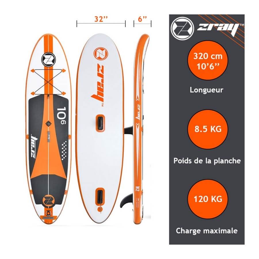 photo de la planche Windsurf ZRAY W2 - Pack avec voile