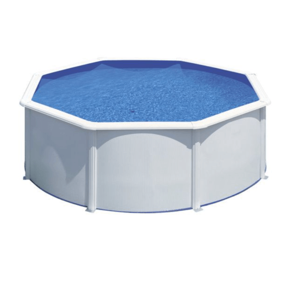 photo d'une piscine Kit Piscine Hors sol ronde en acier facile à installer - pack filtration et liner