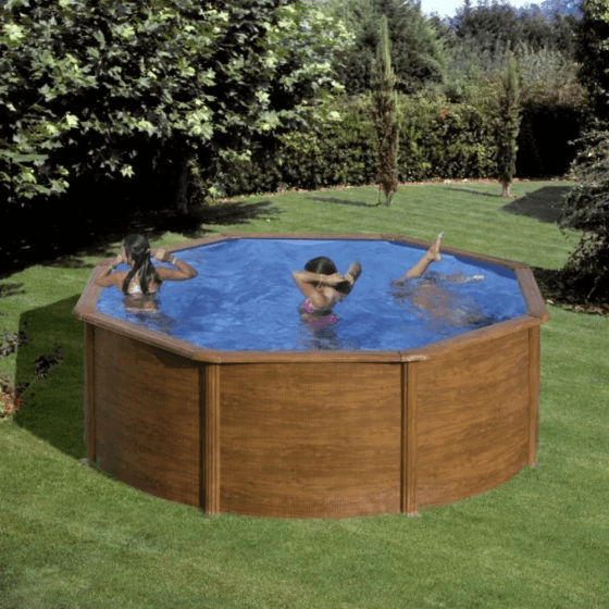 photo d'une piscine Kit Piscine Hors sol ronde en acier facile à installer - pack filtration et liner