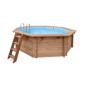 Kit complet Piscine HORS-SOL en bois TROPICAL SUNSHINE 434×401×116 cm
