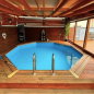 Kit complet Piscine HORS-SOL en bois TROPICAL SUNSHINE 434×401×116 cm
