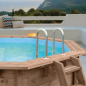 Kit complet Piscine HORS-SOL en bois TROPICAL SUNSHINE 434×401×116 cm