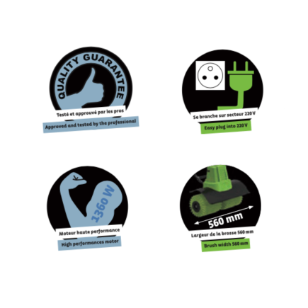 Brosse électrique Brush pour Gazon synthétique