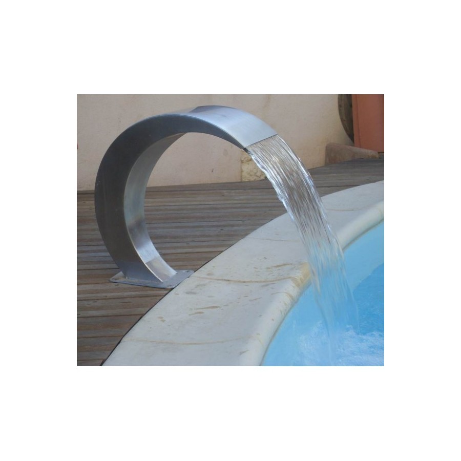 Cascade inox design pour piscine