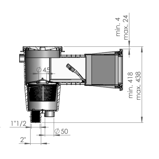 Lot de 4 Skimmers 15L grande meurtrière pour piscine - Astralpool skimmer dimensions Lot de 4 Skimmers 15L grande meurtrière pour piscine - Astralpool skimmer dimensions