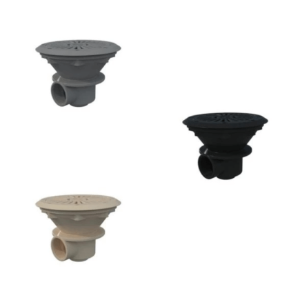 Bonde de fond Ø 210 Métrique - Anthracite pour Piscine Liner et Préfabriquée