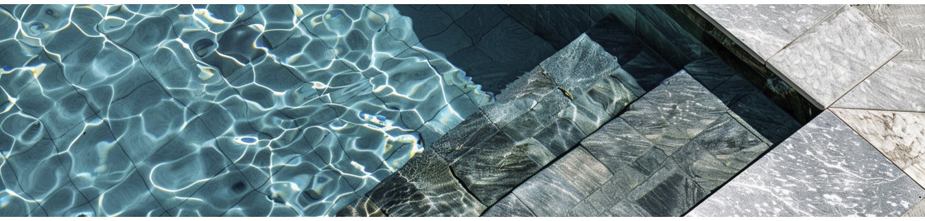 PVC armé piscine | Membrane renforcée uni, vernis, antidérapant, 3D