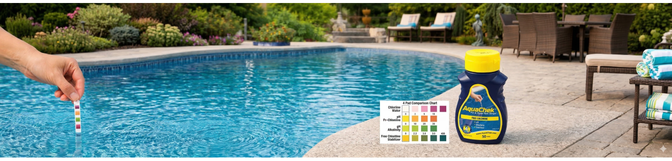 Bandelettes piscine : test pH, chlore et analyse rapide de l’eau