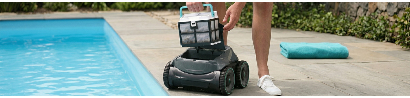 Accessoires robot piscine : chariots, brosses & filtres