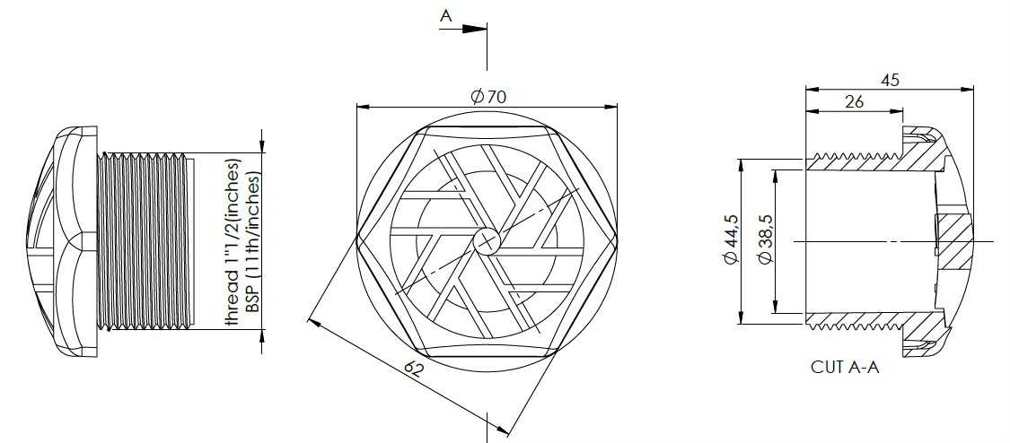 dimensions de la pièces à sceller weltico