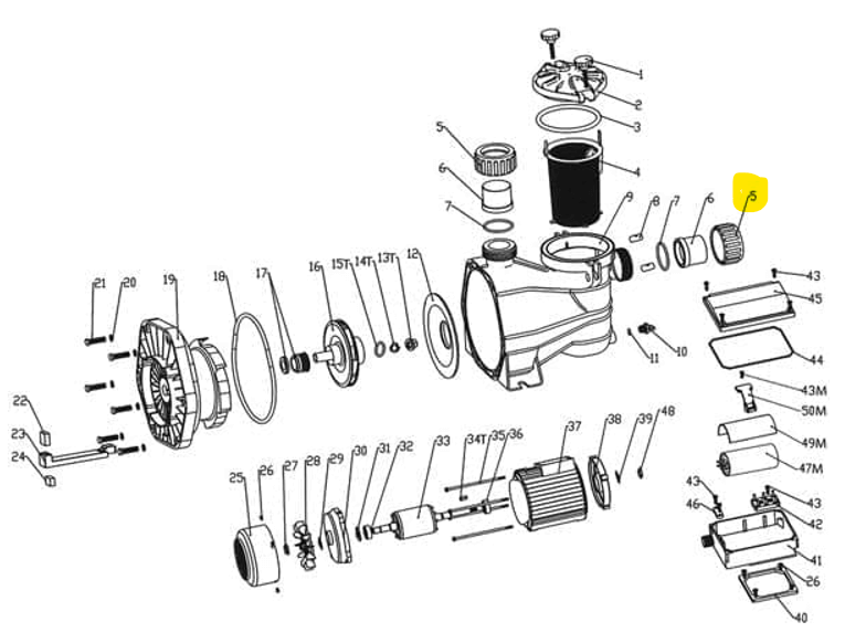 Vue-éclatée-pompe-de-filtration-VIPOOL-MCB-5