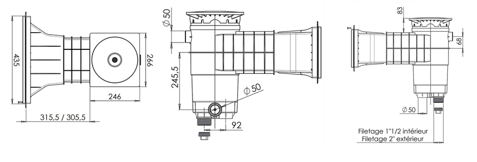 skimmer-WELTICO-DESIGN-A400-dimensions