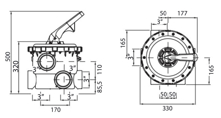 dimensions-vanne-magnum-3-pouces
