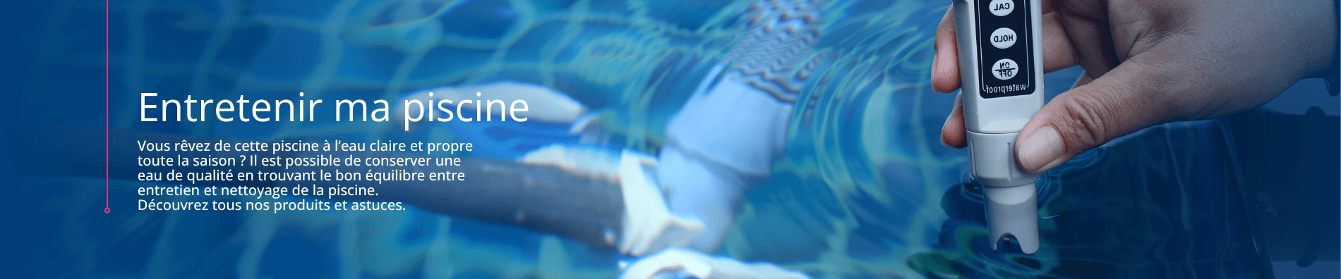 Photo d'un test ph dans l'eau d'une piscine