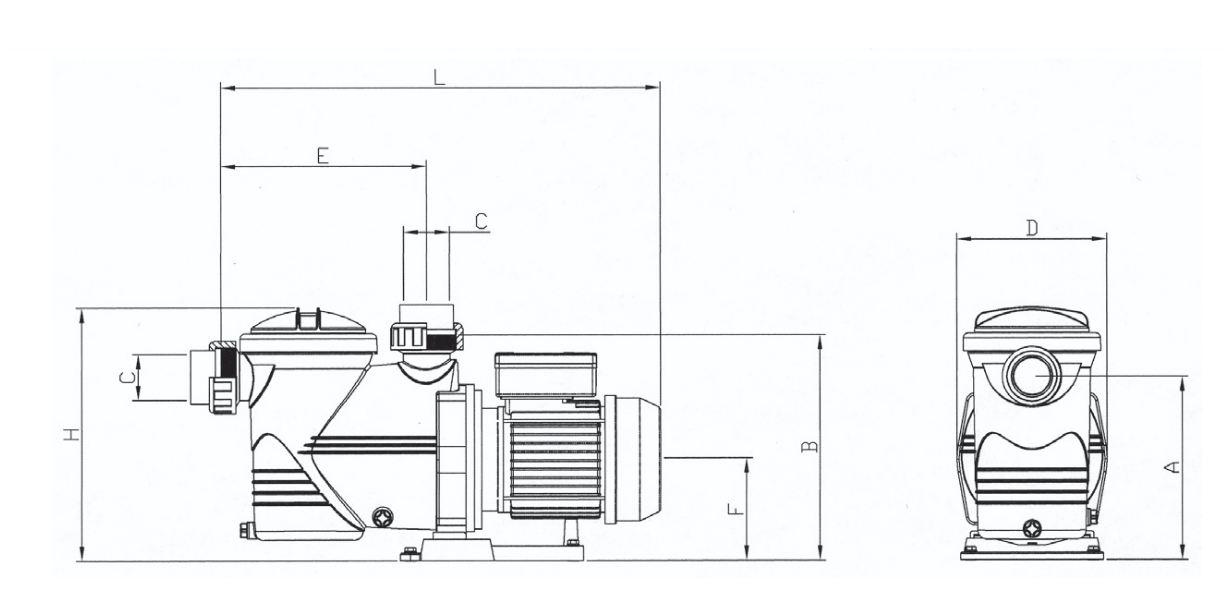 dimensions-pompe-de-filtration-NIAGARA-ASTRAL