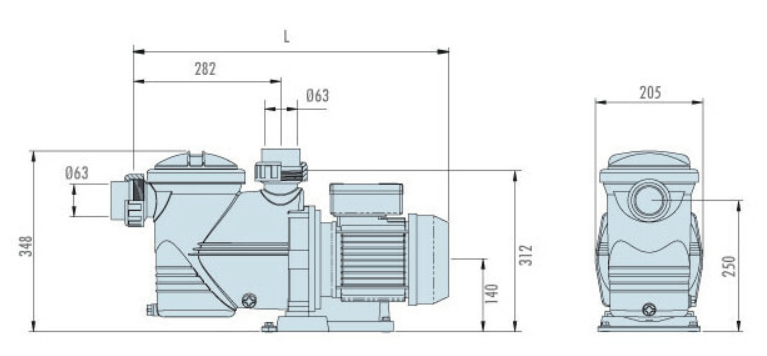 dimensions-pompe-de-filtration-NIAGARA-ASTRAL
