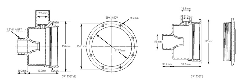 dimensions-turbojet-SP1450TE