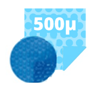 500 microns bleue bulles rondes